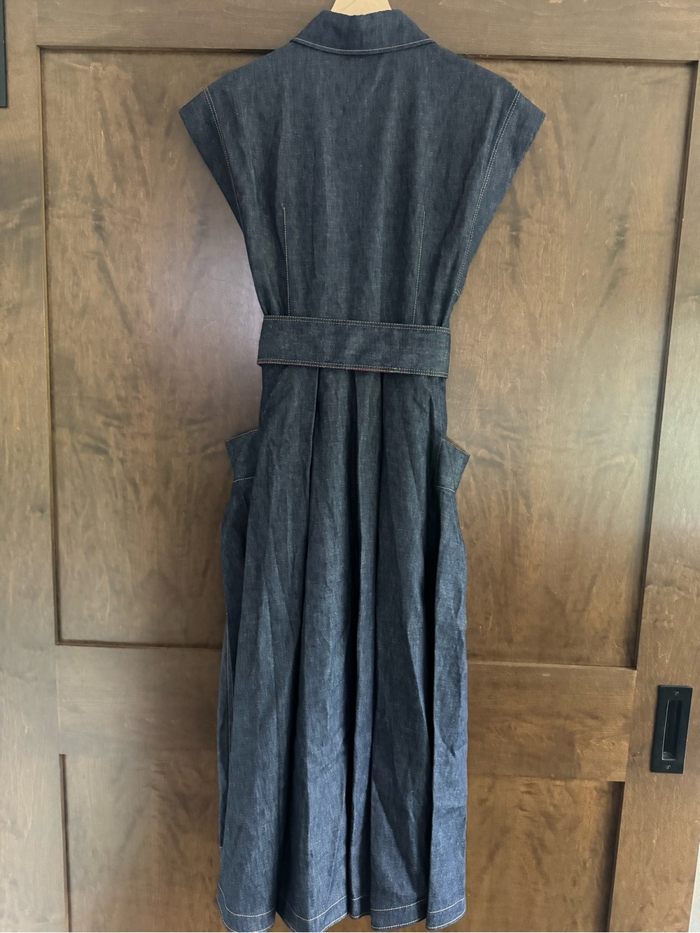 NWT Carolina Herrera Denim Dress With Bow Indigo Blue Size 4 - Picture 2 of 8